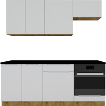 Zestaw mebli kuchennych 2,0 Jasny Szary Mat / Dąb Artisan ISABEL Podstawowe