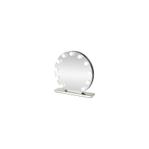 Lustro stojące stołowe z oświetleniem TORANO srebrne Podstawowe