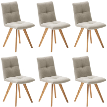 Zestaw krzeseł KLAIPEDA KR159-MCA-COV02 6szt Podstawowe