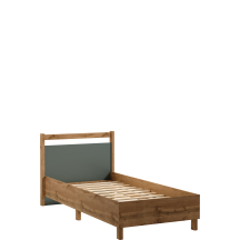 Łóżko 90 x 200 ze stelażem L90 INDYGO SYPIALNIA GREEN Podstawowe