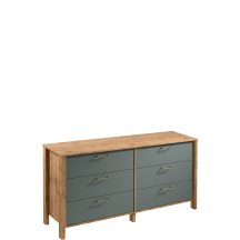 Komoda 6 szuflad K6S INDYGO SYPIALNIA GREEN Podstawowe