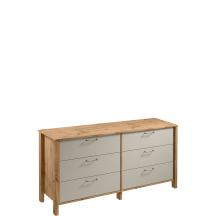 Komoda 6 szuflad K6S INDYGO SYPIALNIA BEIGE Podstawowe