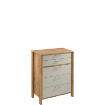 Komoda 5 szuflad K5S INDYGO SYPIALNIA BEIGE Podstawowe