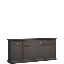 Komoda z drzwiami i szufladami K4D4S LUCCA CZARNY GRAFIT Podstawowe