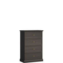 Komoda z szufladami K4S LUCCA SYPIALNIA CZARNY GRAFIT Podstawowe