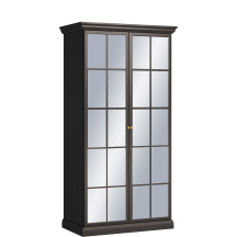 Szafa S2DL z lustrzanymi frontami LUCCA SYPIALNIA CZARNY GRAFIT Podstawowe