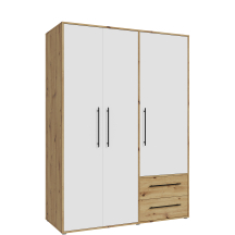 Szafa ubraniowa 3-drzwiowa MKSS833-C830 Biały / Dąb Artisan JUPITER Podstawowe
