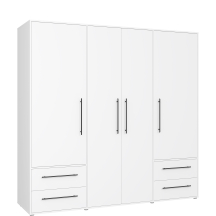 Szafa ubraniowa 4-drzwiowa MKSS841-120 Biały Mat JUPITER Podstawowe