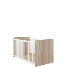 Łóżeczko ze stelażem BBSL071-Q36 Biały / Dąb Sonoma WINNIE Podstawowe