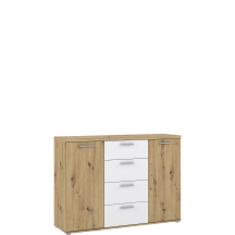 Komoda 130 cm WNK26-C830 Dąb Artisan / Biały WINNIE Podstawowe