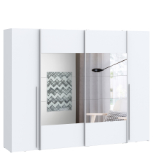 Szafa z lustrem 4-drzwiowa RXGS82511-120 Biała NARAGO Podstawowe