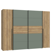 Szafa z drzwiami przesuwnymi i uchylnymi NRGS82511-M748 Dąb Mauvella / Szałwia NARAGO Podstawowe