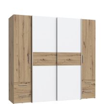 Szafa 4 drzwi 4 szuflady KLTS62324-C830 Dąb Artisan / Biały NARAGO Podstawowe