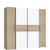 Szafa z drzwiami przesuwnymi i uchylnymi KLTS62321-Q45 Biały / Dąb Sonoma NARAGO Podstawowe