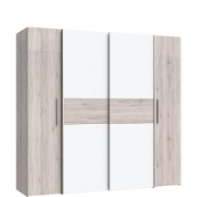 Szafa z drzwiami przesuwnymi i uchylnymi KLTS62321-P79 Biały / Dąb Piaskowy NARAGO Podstawowe