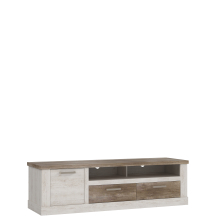 Szafka RTV Lewa DURT231L-T75 Pinia Biała / Dąb Antyczny DURO Podstawowe