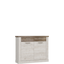 Szafka na buty 120 cm DURK222-T75 Pinia Biała / Dąb Antyczny DURO Podstawowe