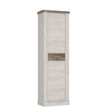 Szafa wąska 1-drzwiowa DURS711-T75 Pinia Biała / Dąb Antyczny DURO Podstawowe