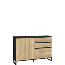 Szafka na buty 150 cm Lewa QXLK231L-M733 Czarny / Dąb Mauvella QUAYLE Podstawowe