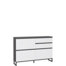 Szafka na buty 150 cm Lewa QXLK221L-M732 Szary QUAYLE Podstawowe