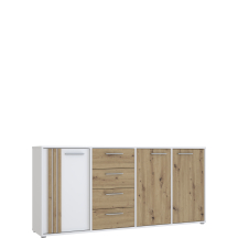 Komoda duża CDGK241-C881 Dąb Artisan / Biały CARDIGAN Podstawowe