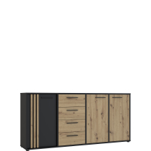 Komoda duża CDGK241-M624 Dąb Artisan / Czarny CARDIGAN Podstawowe