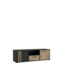 Szafka RTV pod telewizor CDGT131-M624 Dąb Artisan / Czarny CARDIGAN Podstawowe