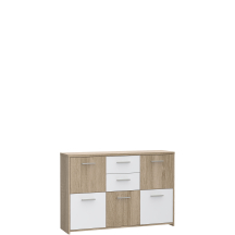 Komoda 2 szuflady 5 szafek QDRK17-Q45F Dąb Sonoma / Biały Uni QUADRO Podstawowe