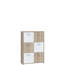 Komoda 6 szafek QDRK36-Q45F Dąb Sonoma / Biały Uni QUADRO Podstawowe