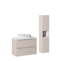 Zestaw mebli do łazienki 80 cm SET-NOC B WHITE NOVA CASHMERE Podstawowe