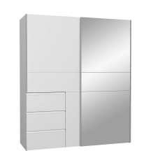 Szafa przesuwna 2-drzwiowa z lustrem W2QS8233S-120 Biały WINN 2 Podstawowe