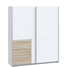 Szafa przesuwna 2-drzwiowa 170 cm W2QS823E9-C854 Biały / Dąb Sonoma WINN 2 Podstawowe