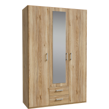 Szafa 3-drzwiowa z lustrem i szufladami ECBS931-D108 ECONOBOX 2 Podstawowe