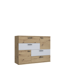 Komoda 4 szuflady 2 szafki SKIVE Secret Grey / Dąb Artisan SKVK46-M815 Podstawowe