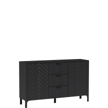 Komoda MM-1 z szufladami i drzwiami 153 cm Czarna MALUMI CZARNY Podstawowe