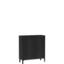 Komoda MM-2 z drzwiami 103 cm Czarna MALUMI CZARNY Podstawowe