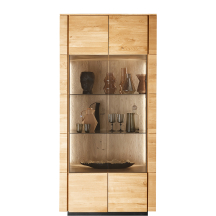 Witryna II drewniana dębowa z oświetleniem WZ-0623-020202 WZ-0623 Podstawowe