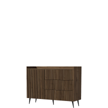 Komoda orzech z szufladami i drzwiami frezowane fronty ADEMO Podstawowe