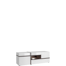 Szafka RTV z oświetleniem Biały Połysk CROSS BIAŁY POŁYSK Podstawowe