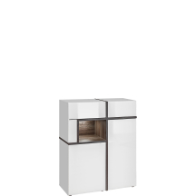 Kredens z oświetleniem Biały Połysk CROSS BIAŁY POŁYSK Podstawowe