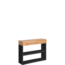 Konsolka wisząca z regałem TYP 08 Czarny / Dąb Wotan EASY CZARNY Podstawowe