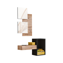 Zestaw mebli do przedpokoju EASY 1 Czarny / Dąb Wotan EASY CZARNY Podstawowe