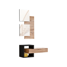 Zestaw mebli do przedpokoju EASY 2 Czarny / Dąb Wotan EASY CZARNY Podstawowe