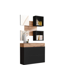 Zestaw mebli do przedpokoju EASY 5 Czarny / Dąb Wotan EASY CZARNY Podstawowe