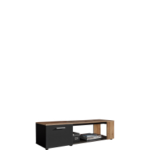 Szafka RTV I Czarny Mat / Dąb Wotan MAZE Podstawowe