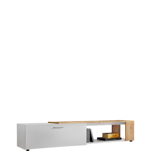 Szafka RTV II Biały Mat / Dąb Wotan MAZE Podstawowe