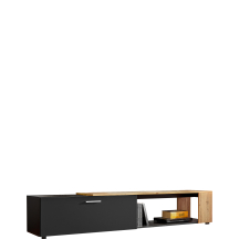 Szafka RTV II Czarny Mat / Dąb Wotan MAZE Podstawowe