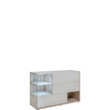 Komoda SKS Perla Gray / Dąb Wellington SILK Podstawowe