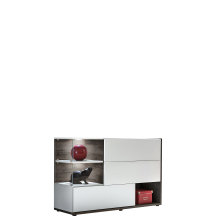 Komoda SKS Biały Mat / Perla Elm SILK Podstawowe