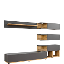 Meblościanka SILK Antracyt / Wotan SILK Podstawowe